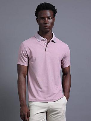 SHOWKEY Men Solid Polo Collar T-shirt