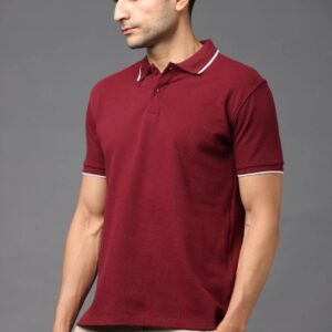 SHOWKEY Men Polo Collar T-shirt