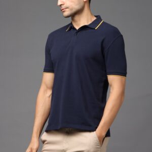 SHOWKEY Men Polo Collar T-shirt